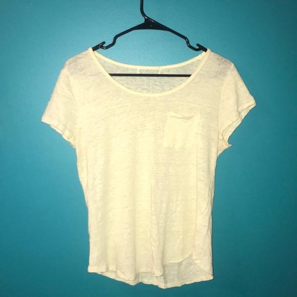 Deb Tops - pale yellow tee - will be donating soon!